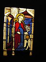 Vitrail, Ste Dorothee, Rhin superieur, v1450 (Paris, musee de Cluny)